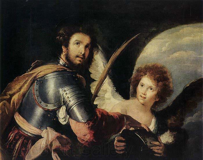 Bernardo Strozzi St Maurice and the Angel Norge oil painting art